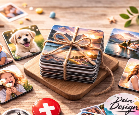 10er Set Fotomagnete quadratisch 58 mm – klein, stark, unübersehbar